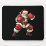 Santa Boxing Xmas Mma Muay Thai Lover Boxer Christ Mouse Pad