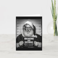 Santa Breaking Entering Mugshot Funny Christmas Ho