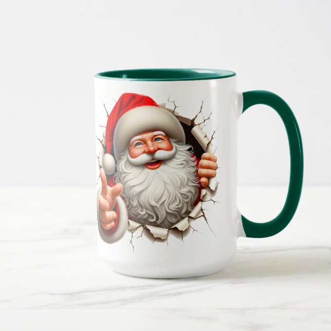 Santa breaking out of  mug (Right)