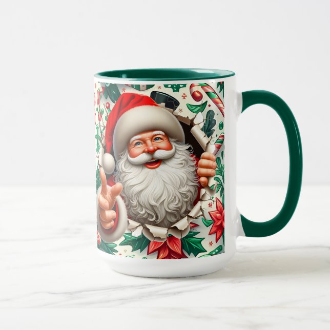 Santa breaking out of  mug (Right)