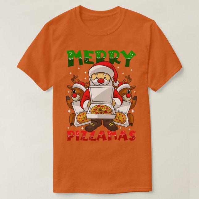 Santa Brought You Pizza T-Shirt (Design Front)