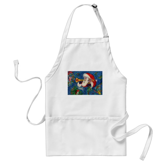 SANTA BUGLER ADULT APRON (Front)