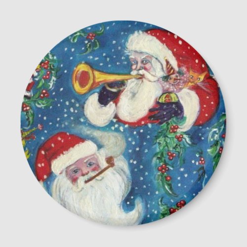 SANTA BUGLER Christmas Night Magnet