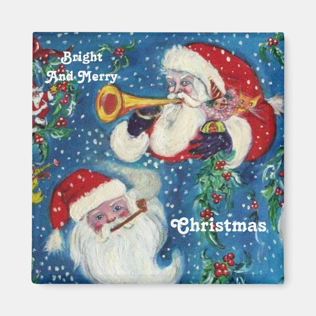 SANTA BUGLER Christmas Night Magnet (Front)