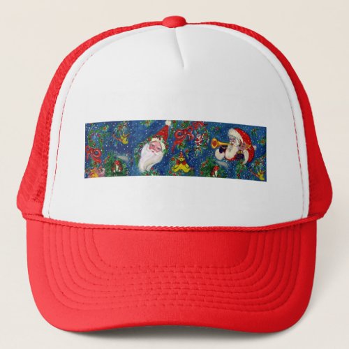 SANTA BUGLER Musical Christmas Night Trucker Hat