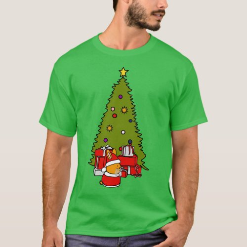Santa Bunny and Christmas Tree T_Shirt