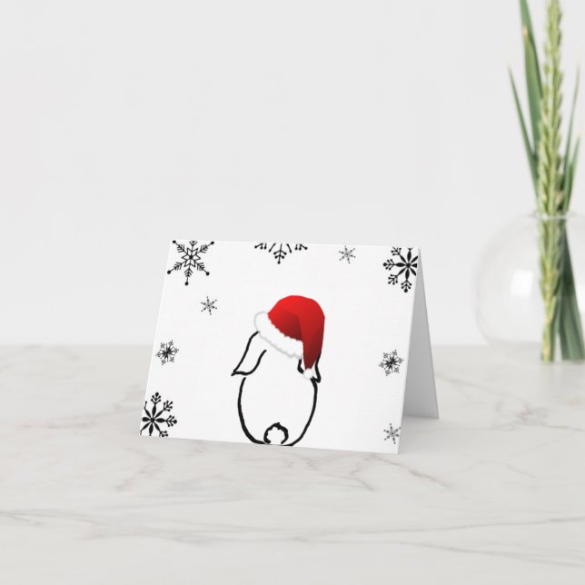 Santa Bunny Holiday Card (Front)