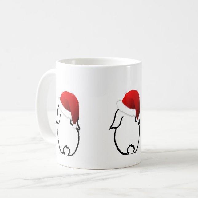 Santa Bunny Mug (Front Left)
