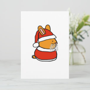 Santa Bunny Old   Cute Bunny Rabbit Gift Holiday Card
