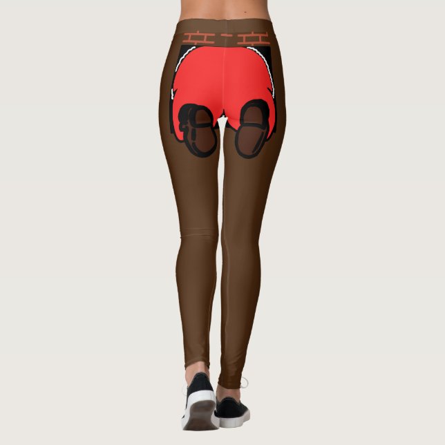 Santa Butt Leggings Brown (Back)