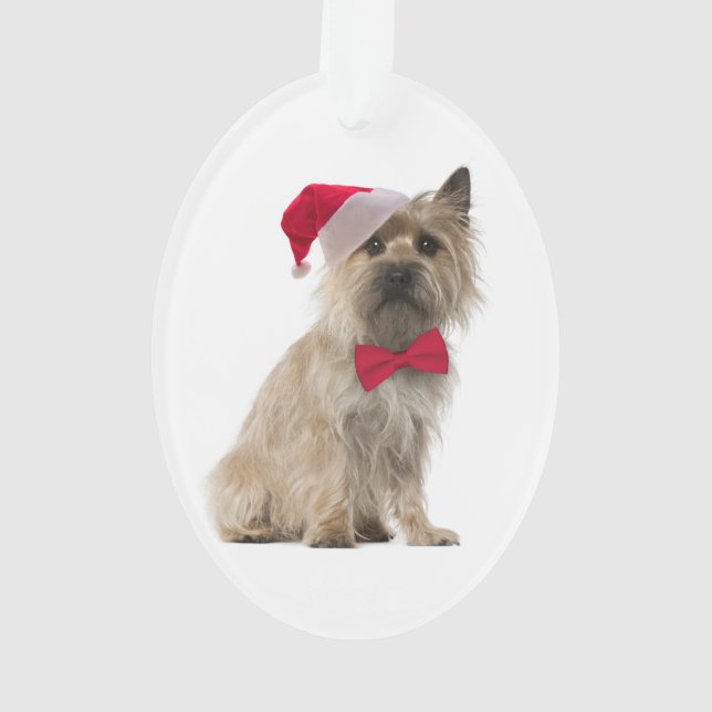 Santa Cairn Terrier Ornament (Back)