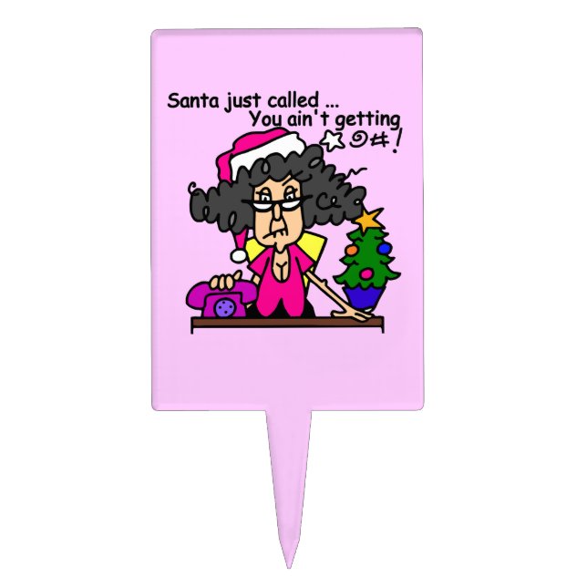 Santa Called Cake Topper (Front)