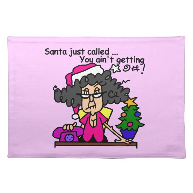 Santa Called Cloth Placemat (Front)