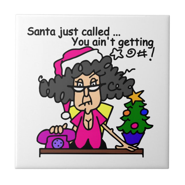 Santa Called Tile (Front)