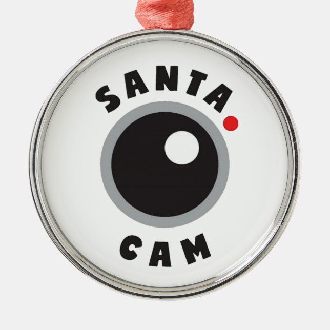 Santa Cam Christmas Ornament (Front)