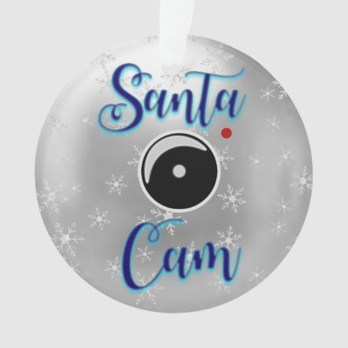 Santa Cam Christmas OrnamentSanta Camera Silver Ornament