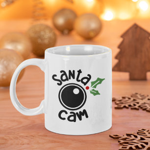 Santa Cam, Funny Christmas Coffee Mug