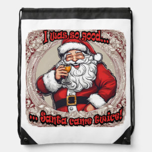 Santa Came Twice! Drawstring Bag