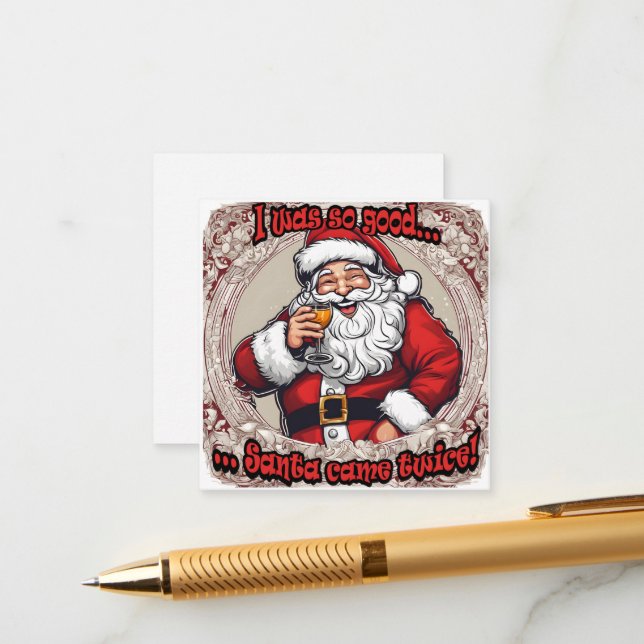 Santa Came Twice! Enclosure Card (Front/Back In Situ)