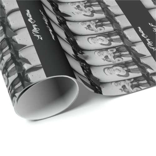 Santa Candle Christmas Wrapping Paper