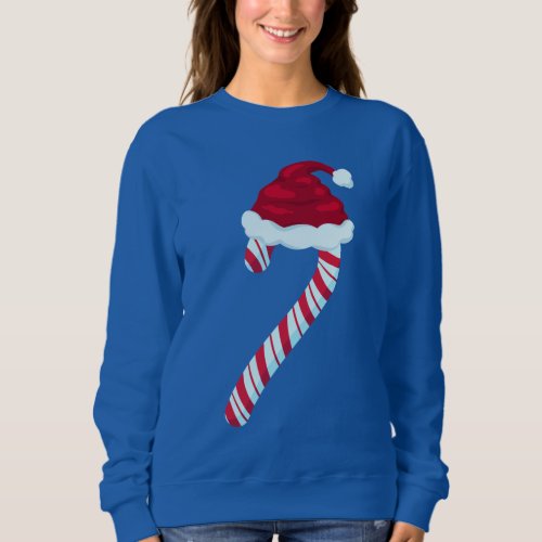 Santa Candy Cane Sweatshirt