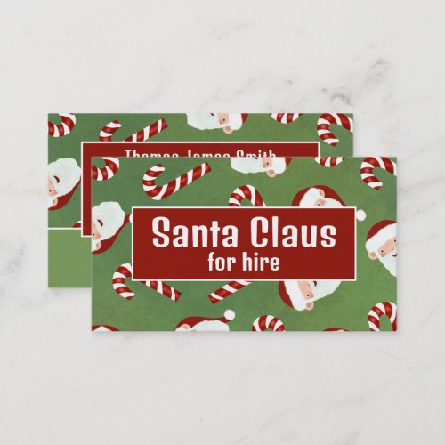 Santa Candy Santa Claus Entertainer Business Card