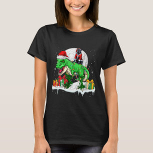 Santa Cane Corso Riding T-rex Christmas Owner Kids T-Shirt