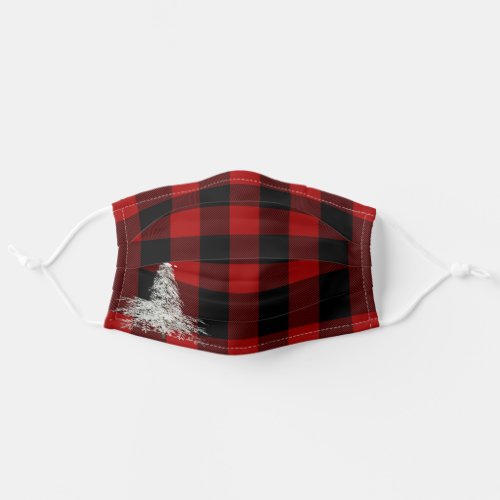 Santa cap on tree adult cloth face mask