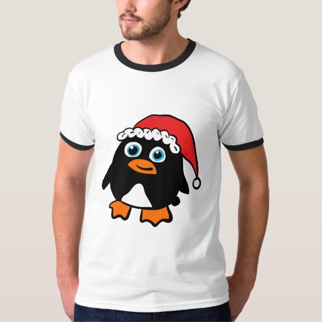 Santa Cap Penguin T-Shirt (Front)