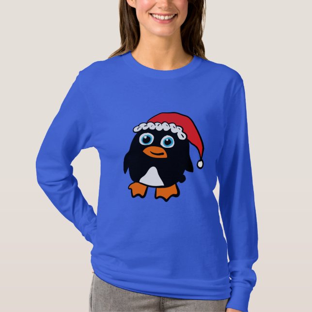  Santa Cap Penguin T-Shirt (Front)