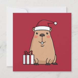 Santa Capybara Holiday Fun