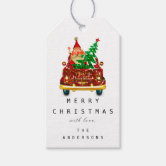 Special Delivery Red Gold  Set of 8 Christmas Gift Tags – Black