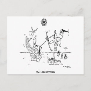 Santa Cartoon 6193 Holiday Postcard