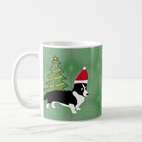 Santa Cartoon Cardigan Welsh Corgi Coffee Mug