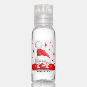 Santa Cartoon Cute Peeking Character © BluedarkArt Hand Sanitizer