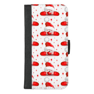Santa Cartoon Cute Peeking Character © BluedarkArt iPhone 8/7 Plus Wallet Case