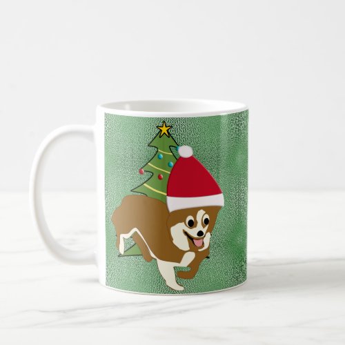 Santa Cartoon Pembroke Welsh Corgi v2 Coffee Mug