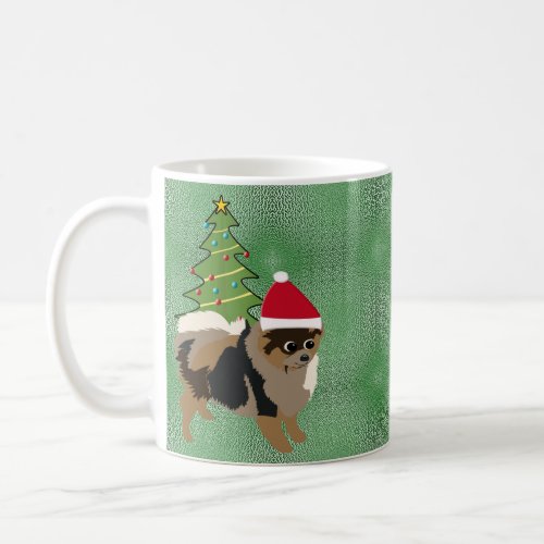Santa Cartoon Pomeranian Coffee Mug