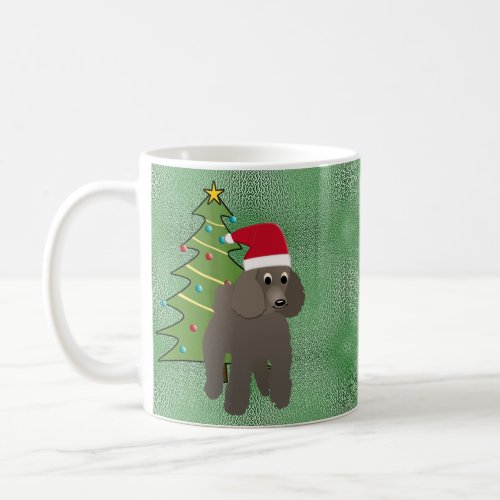 Santa Cartoon Poodle Coffee Mug