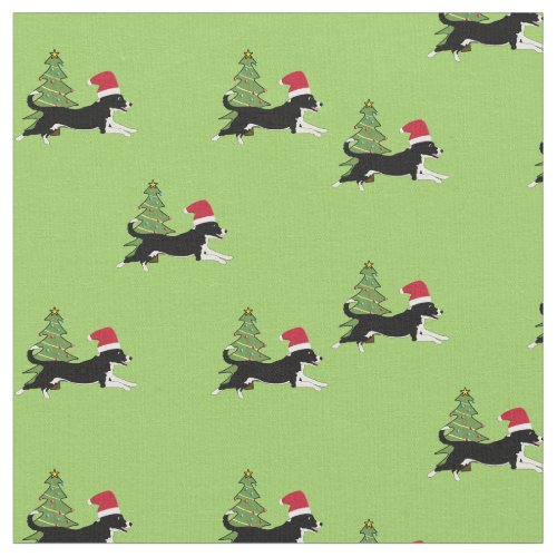 Santa Cartoon Running Mutt v2 Fabric