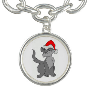 SANTA CAT CHARM BRACELET