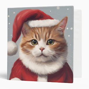 SANTA CAT CHRISTMAS BINDER