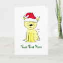 Santa Cat Christmas card