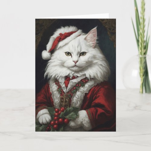 Santa Cat Christmas Card