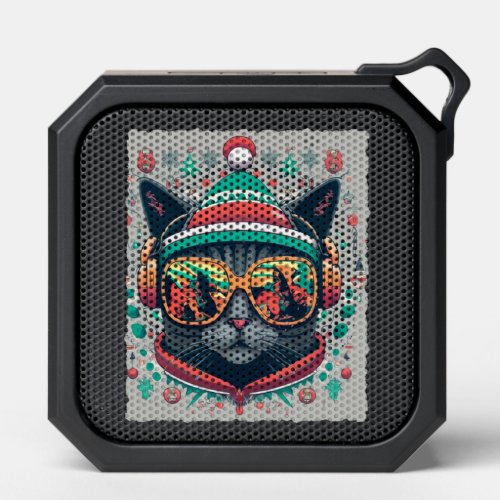 Santa Cat Christmas Gamer T_Shirt Get Your Festiv Bluetooth Speaker