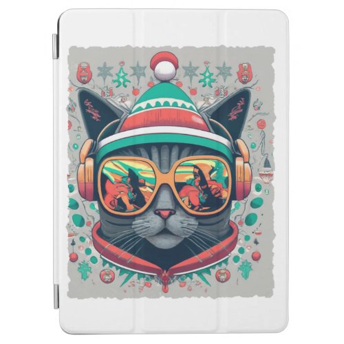 Santa Cat Christmas Gamer T_Shirt Get Your Festiv iPad Air Cover