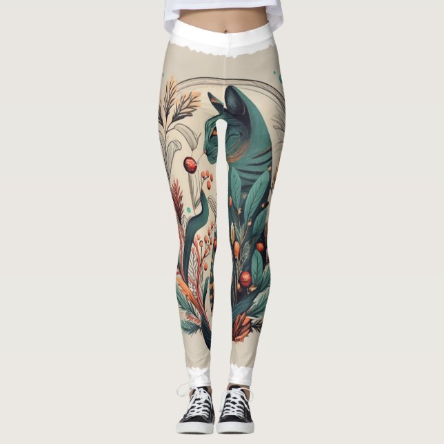 Santa Cat Christmas Gamer T-Shirt: Get Your Festiv Leggings (Front)