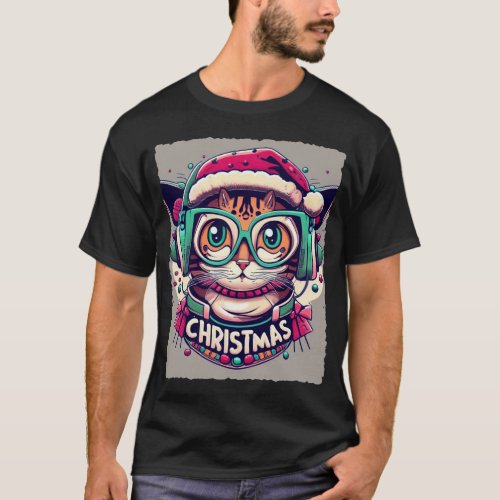 Santa Cat Christmas Gamer T_Shirt Get Your Festiv T_Shirt