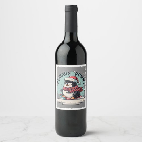 Santa Cat Christmas Gamer T_Shirt Get Your Festiv Wine Label