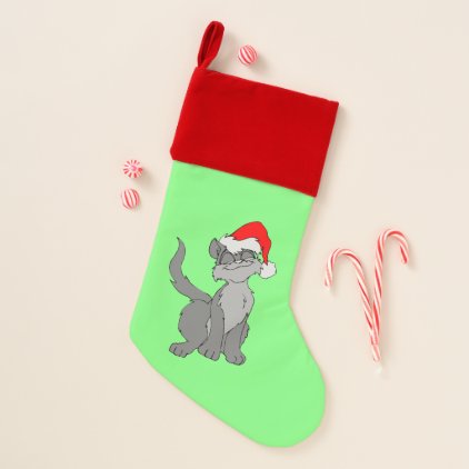 Santa Cat Christmas Stocking